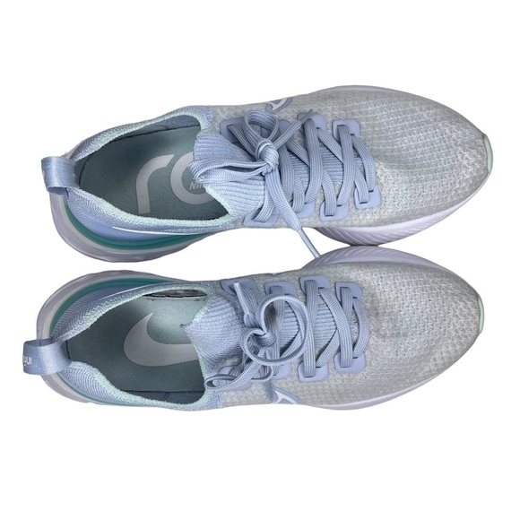 Nike React Infinity Run Flyknit Hydrogen Blue Womens 10 Nike React Infinity Run - Picture 8 of 10